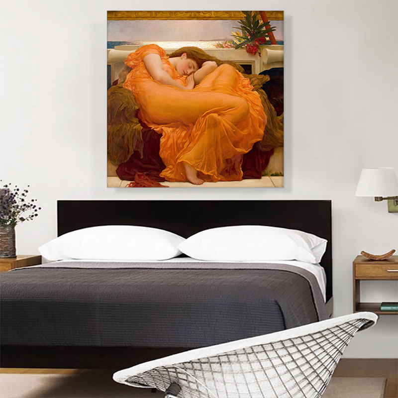 «Flame June 1895» par Frederic Leighton - reproduction d'art sur toile tendue, H 36 po x l 36 po x P 0,75 po