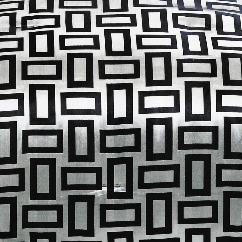 Kacy King Black and Silver Geometric Comforter Set