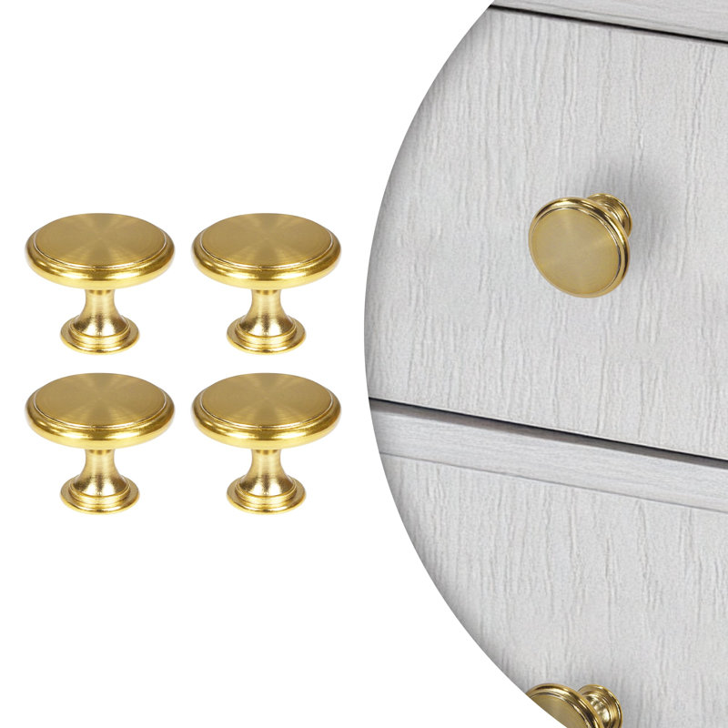 Ensemble de 4 poignées de meuble en laiton classique Lumi Home Furnishings, 4