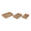 Plateau décoratif moderne pour entrée - Centre de table décoratif pour table à manger et table basse - Lot de 3, 40,6 cm, 35,6 cm, 30,5 cm, brun et beige