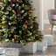 Victorian Snow Flocked Artificial Christmas Tree with Clear and White Lights-90545078