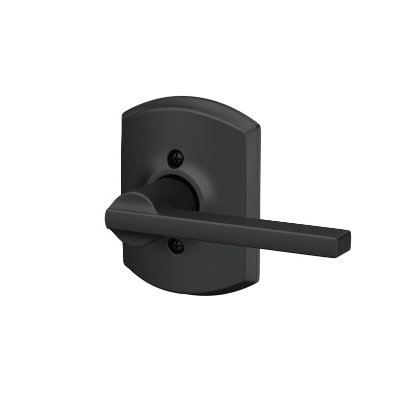 Latitude Single Dummy Door Lever with Arch, Matte Black