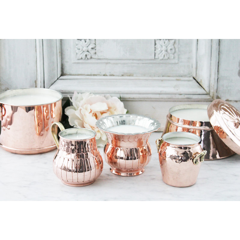Bougie en pot parfumée d'inspiration rétro