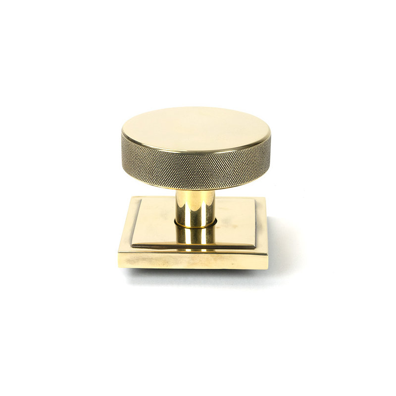 Brompton Single Dummy Door Knob , Aged Brass