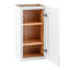 Armoire murale à porte simple en bois massif pour la cuisine de bureau 1 2 tablettes à charnières réglables à fermeture en douceur de l 9 po x P 12 po x H 30 po en caoutchouc blanc