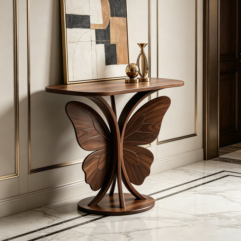 Console en bois massif de style moderne, H 33,4 po x l 47,2 po x P 15,7 po