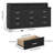White 9 Drawer Dresser with Charging Station & Led Lights for Bedroom, 63" Large Deep Chest of Drawers,Wooden Dresser Storage Cabinet with 9 Drawers for Bedroom, Long  Dressers for Living Room, Hallway-29787597