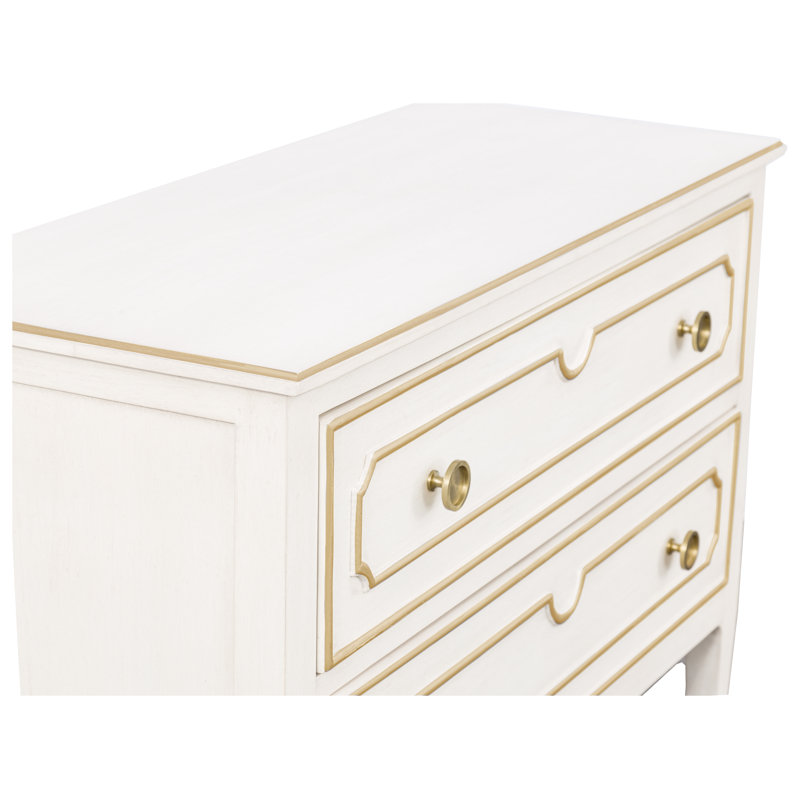 Camille 2 Drawer 44" W Dresser, Gold