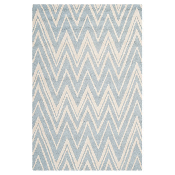 Tapis en laine touffeté à la main Sanyla, Rectangle 2 pi 6 po x 4 pi