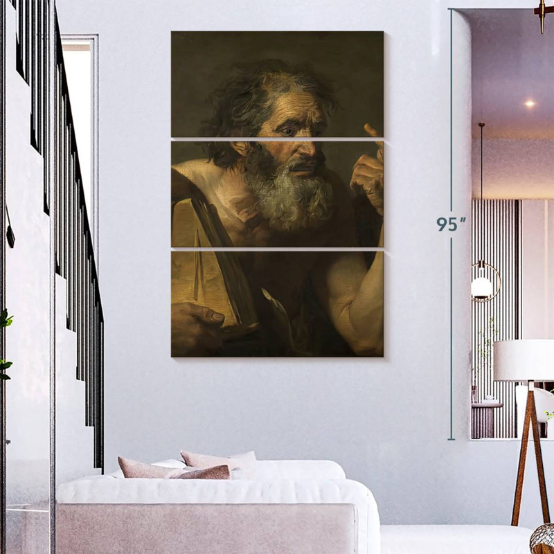 Leisha Ancient Philosopher, 74" H x 48" W