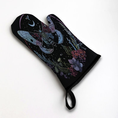 Mystic Moth Oven Mitt Cotton Twill