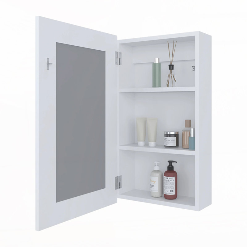 Pharmacie avec miroir inclus, Blanc