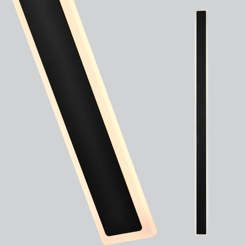 Astacia LED Wall Light, IP54 Weatherproof, Indoor/Outdoor, 3000K, Sand Black, 102.5cm H x 8.5cm W x 6.5cm D