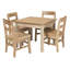 Table d'écriture carrée en bois