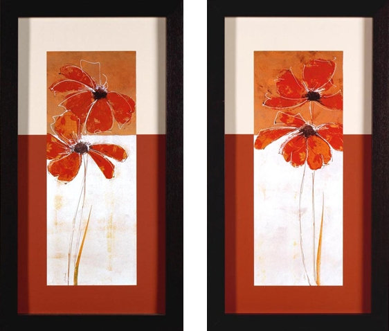 Red Flower Canvas Transfers
