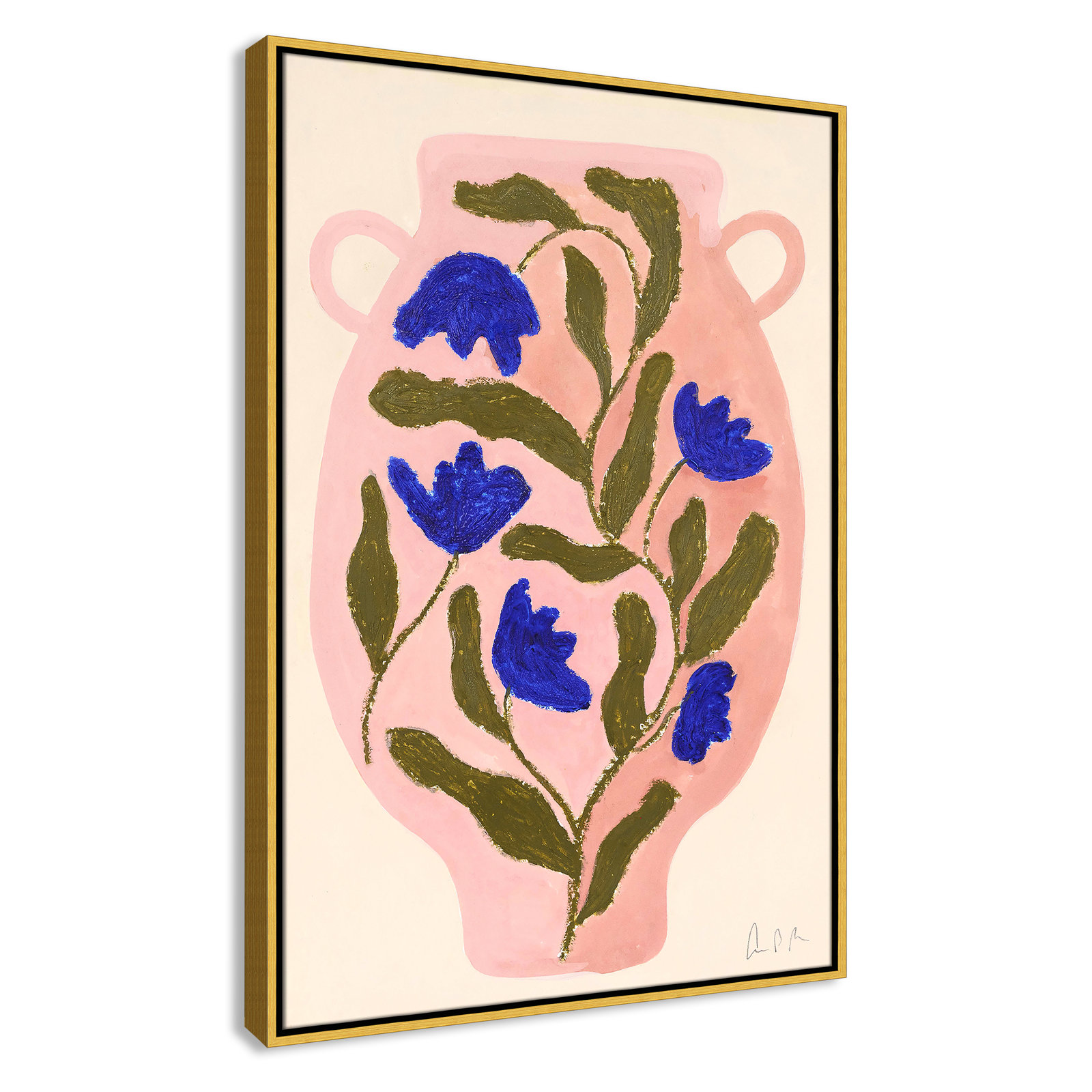Vase No. 01 Print by Camilla Bergqvist, 37.5" H x 25.5" W, Gold