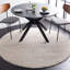 Tapis rayé ivoire / gris clair fait à la main Charvik-1028382710
