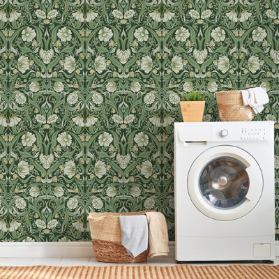 Papier peint adhésif botanique - William Morris Vintage Flor ...