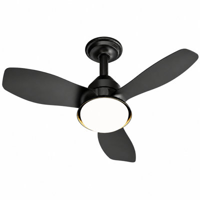 24.4" Low Profile Smart Ceiling Fan with LED Light and Remote Control