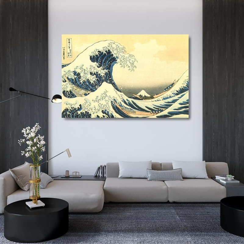 La Grande Vague de Kanagawa, H 32 po x l 48 po