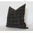 Black Windowpane Pillow Cover, Charcoal Throw Pillow