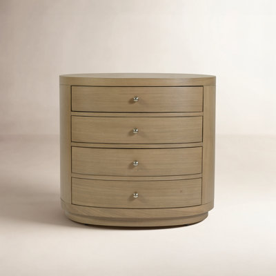 Celine 4-Drawer Acacia Nightstand