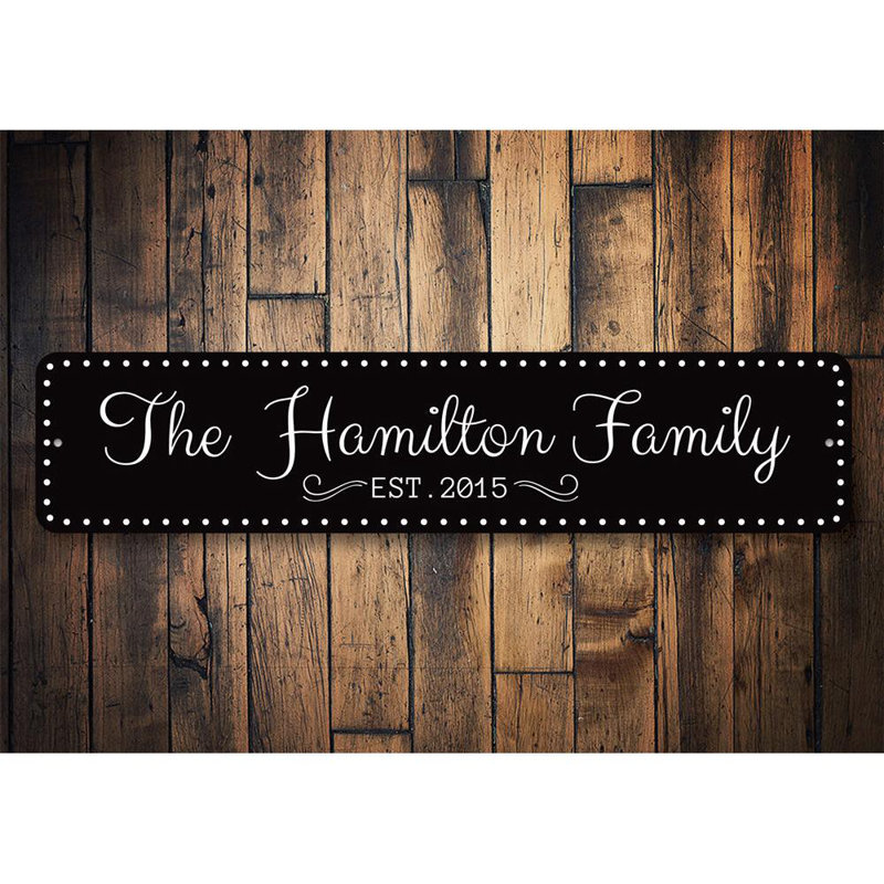 Plaque de mariage en aluminium, H 4 po x l 18 po x P 0,04 po