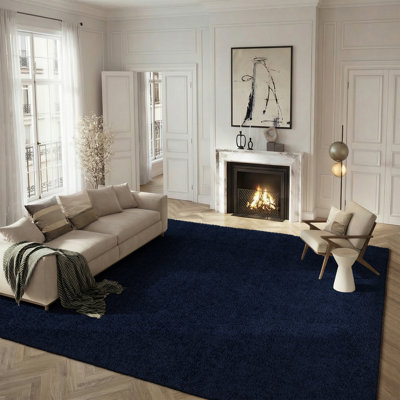 Tapis bleu marine Oceanne