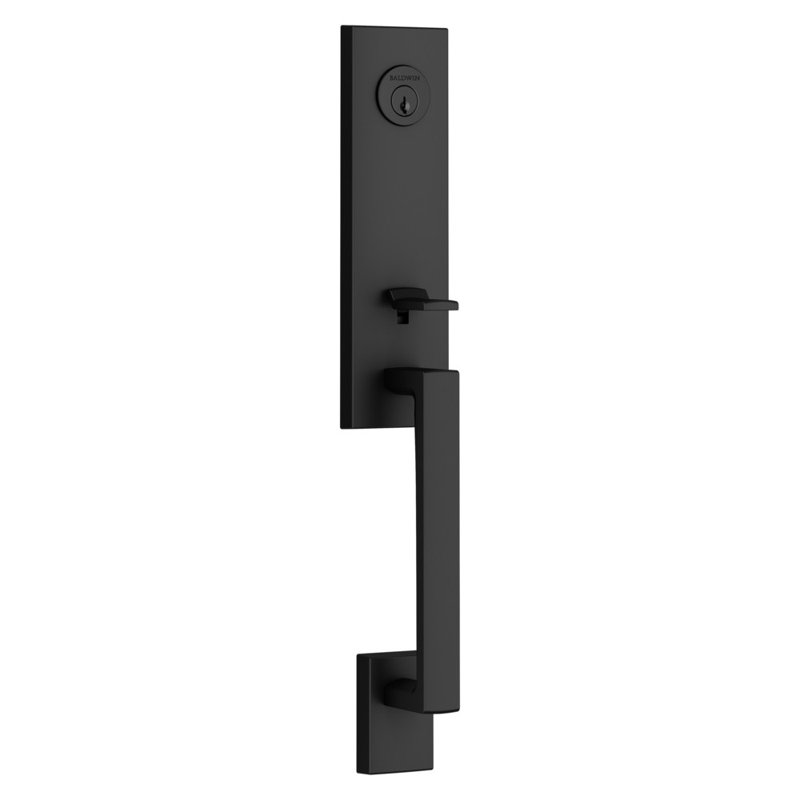 Satin Black Single Cylinder Keyed Entry Handleset