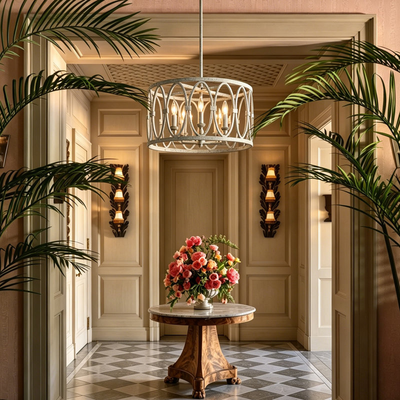 Alverstone 5 - Light Dimmable Drum Chandelier