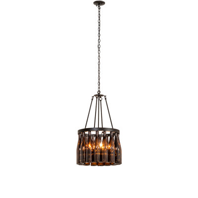 Ingun 5 - Light Dimmable Drum Chandelier