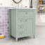 Meuble-lavabo de 24 po avec lavabo en céramique, tablettes réglables et 4 tiroirs-248534292