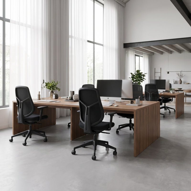 Ergonomic Mesh Home Office Chair with Adjustable Seat Depth, Height & Armrest, Modern Swivel Computer Desk Chair with wheels, Breathable Task Chair, BIFMA Certified