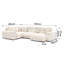 Mollis 6 Seater Corduroy Corner Sofa -744325338