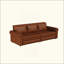 Canapé Chesterfield, canapé-lit escamotable, canapé-lit convertible 3 en 1 en similicuir avec garniture cloutée et accoudoirs roulés, canapé-lit multifonctionnel