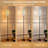  68.5" Standing Floor Lamp Blue Botanical Floral Leaves Branches Dimmable Metal Pole Lamp with Linen Lampshade LED Bulb Included