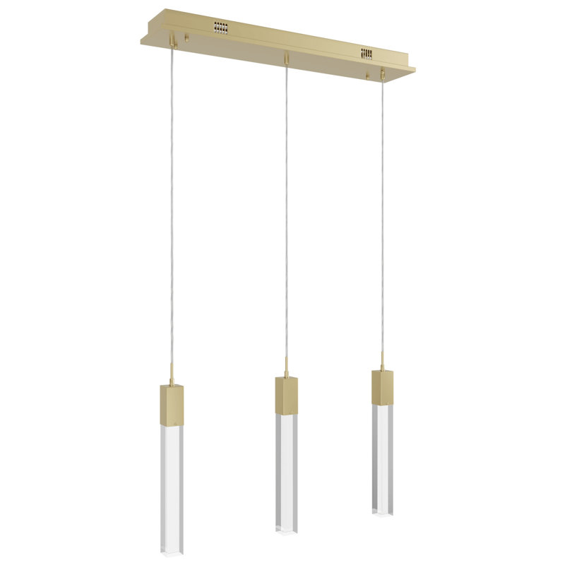 The Original Glacier Collection 3 Light Clear Crystal Multi Port Pendant, Clear Glass