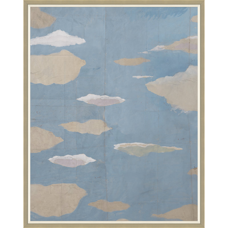 Paule Marrot, nuages III, Boîte-cadre, H 54 po x l 43 po x P 1,25 po