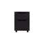 Ethan Open Shelves Nightstand With One Door, Modern Bedside Table For Bedroom Storage, Black
