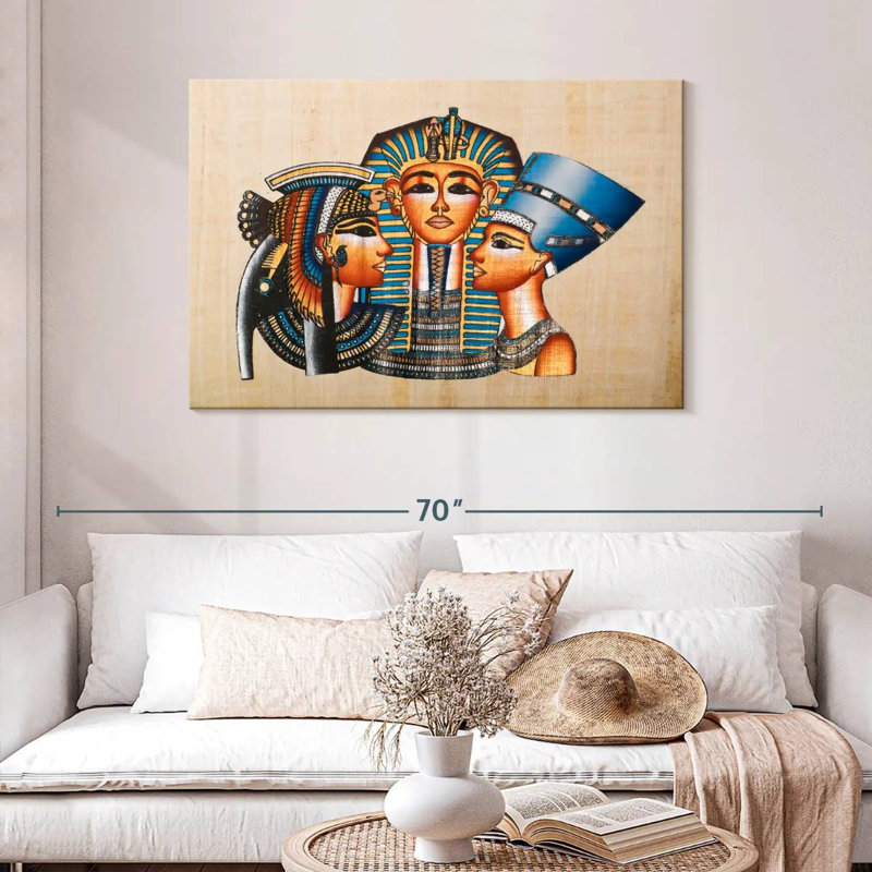 Leisha King Tut et Néfertiti, H 30 po x l 45 po