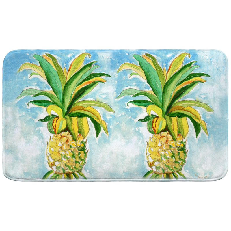 Pineapple Bath Mat, 30" L x 18" W