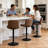 Double-Layer Upholstered Swivel Adjustable Height Bar Stool (Set of 3)-2069916370-2069916367
