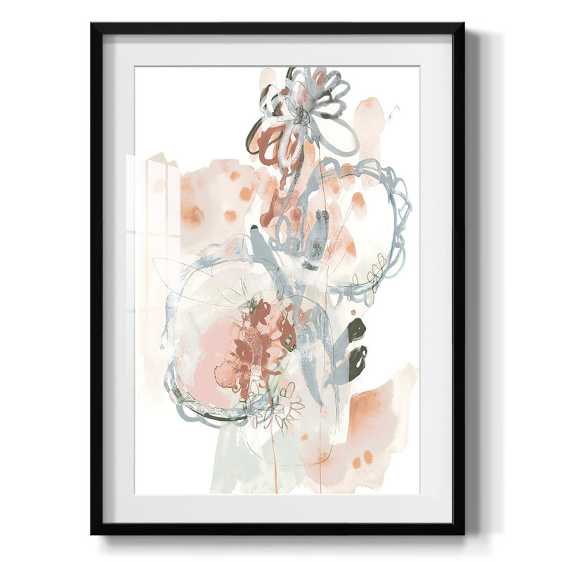 Petal Drift II -Framed Print, 25.5" H x 17.5" W, Black