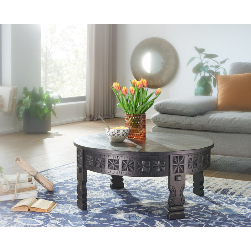 Guban Solid Wood Four Leg Coffee Table, 36cm H x 80cm W x 80cm D