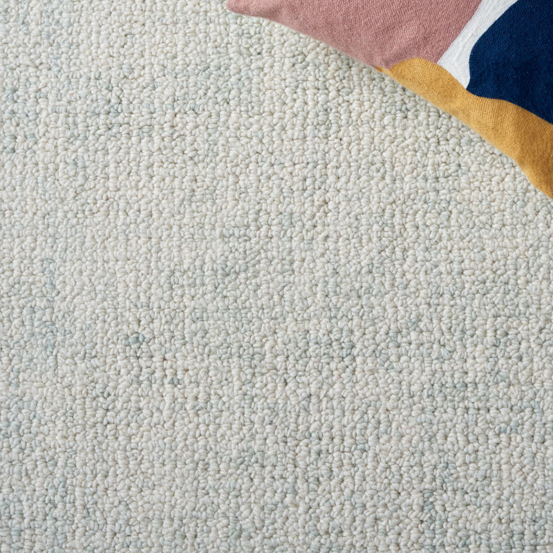 Tapis en laine touffeté à la main de couleur sauge / ivoire Donica, Rectangle 8 pi x 10 pi
