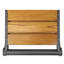 18" Folding Teak Wood Shower Bench Seat Wall Mount Black