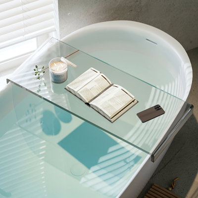 Acrylic Bathtub Tray Bathroom Caddy Shelf