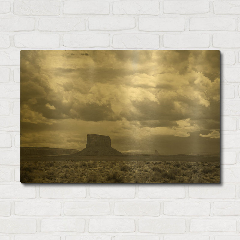 « Monument Valley » de Tim Oldford, tableau mural en métal doré, 91,4 cm x 61 cm, 36 po x 24 po