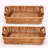 Rectangular Wicker Basket with Wooden Base, Medium Sized Wide Shelf Basket for Decorative Storage, Gift Basket Wood for Home or Wedding Decor-1095864257