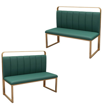 Banc rembourré en similicuir Light Luxury